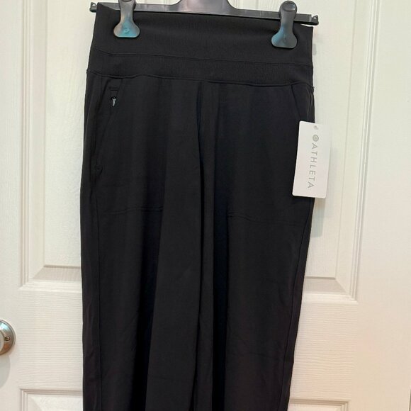 ATHLETA VENICE HIGH RISE WIDE LEG PANTS BLACK XS NEW WITH TAGS NWT - Picture 1 of 11